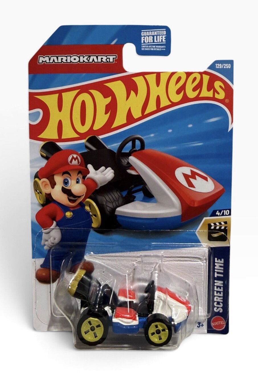 Hot Wheels Mario Kart Standard Kart 1:64 Diecast Car 2022 Blue Red Unopened Box